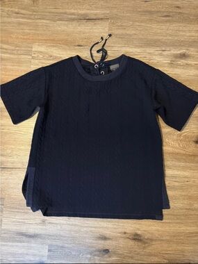 💛2 for $15! Lyssé Cable Knit Pattern Oversized Top